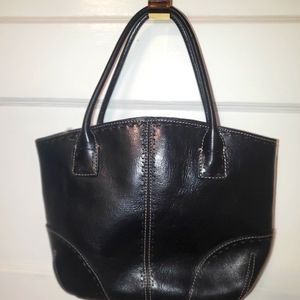 Fossil Black Leather Handbag EUC